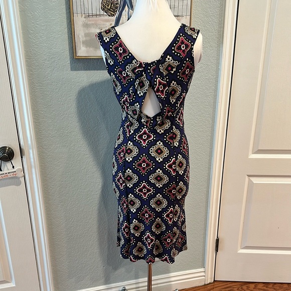 Diane Von Furstenberg Sz 6 100% Silk Purple Mosaic Dress • PRISTINE! - Picture 7 of 14